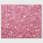 Pastellrosa Glitzer Wrapping Paper Geschenkpapier (Flach)