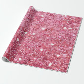 Pastellrosa Glitzer Wrapping Paper Geschenkpapier (Ungerollt)