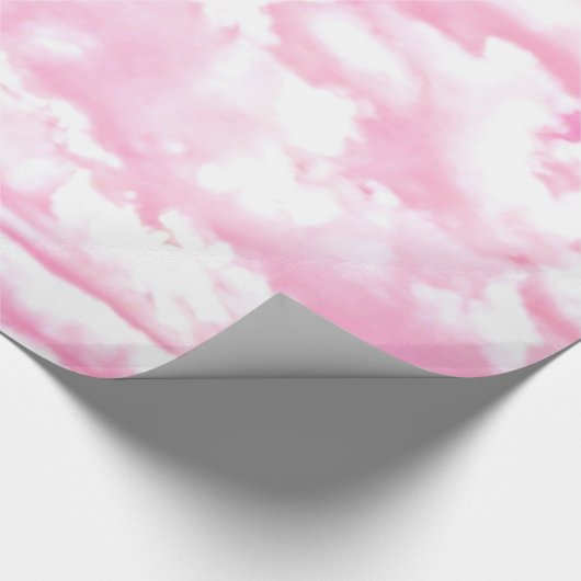 Pastellrosa-glückliche Wolken-Dekoration Geschenkpapier (Ecke)