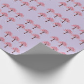 Pastellrosa Glücksuhr Geschenkpapier (Ecke)
