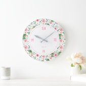 Pastellrosa Große Wanduhr (Zuhause)