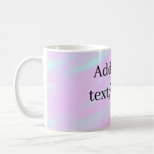 Pastellrosa grün Foto Text Wasserfarbe Retro Kaffeetasse