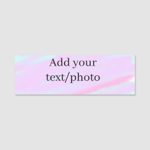 Pastellrosa grün Foto Text Wasserfarbe Retro Namensschild