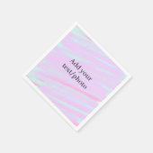 Pastellrosa grün Foto Text Wasserfarbe Retro Serviette (Ecke)