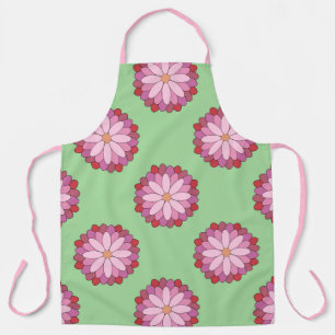 Pastellrosa grüne asiatische Medaille Schürze