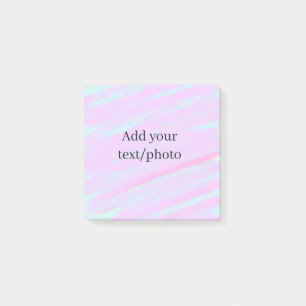 Pastellrosa grüne Foto-Text-Wasserfarbe Retro  Post-it Klebezettel