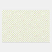 Pastellrosa, grüne Frühlingsholzstreifen Geschenkpapier Set (Vorderseite 3)