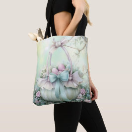 PASTELLROSA & GRÜNE OSTEREIER & KORB TASCHE