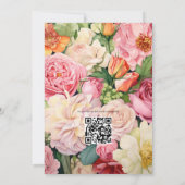 Pastellrosa, Grüne und Sandbraune Frühjahrssonne Einladung (Rückseite)