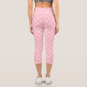 Pastellrosa Halbkugel zwischen Schädelkreuzen Capri Leggings (Rückseite)