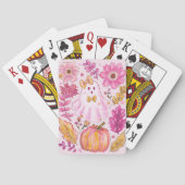 Pastellrosa Halloween-Geist Spielkarten (Rückseite)