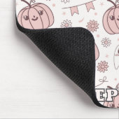 Pastellrosa Halloween Nahtloses Muster (2) Mousepad (Ecke)