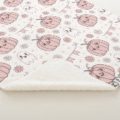 Pastellrosa Halloween Nahtloses Muster (2) Sherpadecke (3/4)