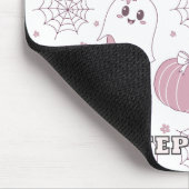 Pastellrosa Halloween Nahtloses Muster (3) Mousepad (Ecke)