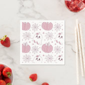 Pastellrosa Halloween Nahtloses Muster (3) Serviette (Beispiel)