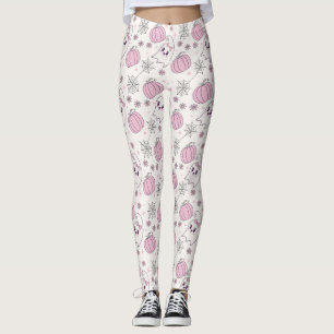 Pastellrosa Halloween Nahtloses Muster (4) Leggings