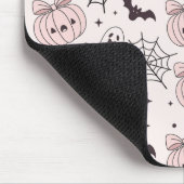 Pastellrosa Halloween Nahtloses Muster (5) Mousepad (Ecke)