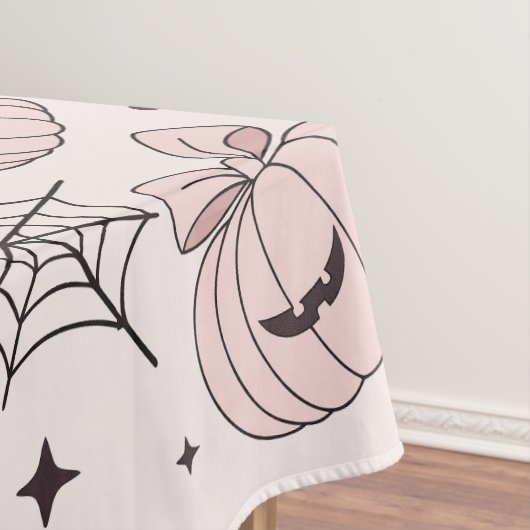 Pastellrosa Halloween Nahtloses Muster (5) Tischdecke (Beispiel)