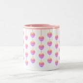 Pastellrosa Hängekreise Zweifarbige Tasse (Mittel)