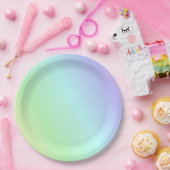 Pastellrosa, hellgrün bis zart rosa pappteller (Party)