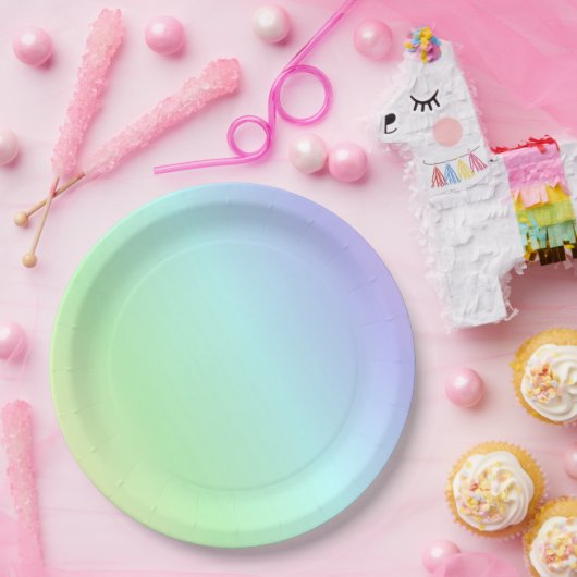 Pastellrosa, hellgrün bis zart rosa pappteller (Party)