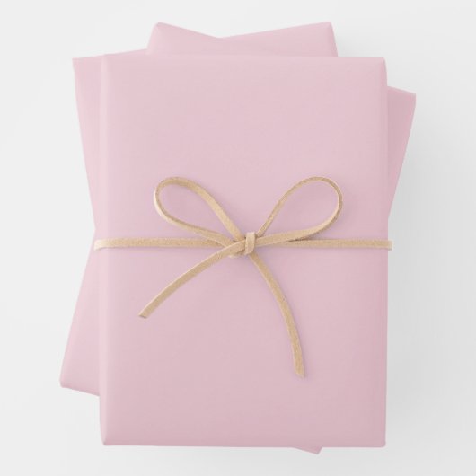 Pastellrosa, hellrosa Farbe Geschenkpapier Set (Beispiel)