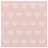 Pastellrosa Herz Muster Stoff (Nahaufnahme)