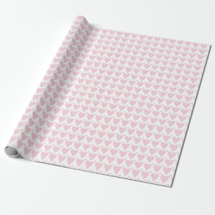 Pastellrosa Herzen Geschenkpapier