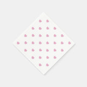 Pastellrosa Herzen, Papierservietten für Valentine (Ecke)