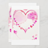 Pastellrosa Herzgarten, Valentinstag-Dekor Feiertagskarte (Vorne/Hinten)