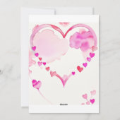 Pastellrosa Herzgarten, Valentinstag-Dekor Feiertagskarte (Rückseite)