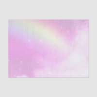 Pastellrosa Himmel mit gelbem Regenbogen