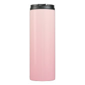 Pastellrosa Hintergrund Thermosbecher (Rückseite)