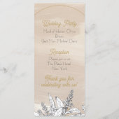 Pastellrosa Hochzeit Programm (Rückseite)