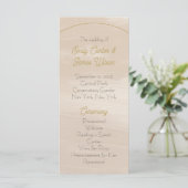 Pastellrosa Hochzeit Programm (Stehend Vorderseite)