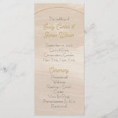 Pastellrosa Hochzeit Programm (Vorderseite)