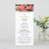 Pastellrosa-Hochzeitsprogramm Gold Programm (Stehend Vorderseite)