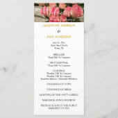 Pastellrosa-Hochzeitsprogramm Gold Programm (Vorderseite)