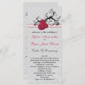 Pastellrosa Hochzeitsprogramm Programm (Vorne/Hinten)