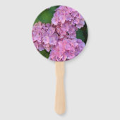Pastellrosa Hortensia Hydrangea Blume Fächer (Rückseite)