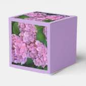 Pastellrosa Hortensia Hydrangea Blume Geschenkschachtel (Rückseite)