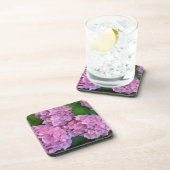 Pastellrosa Hortensia Hydrangea Blume Getränkeuntersetzer (Rechte Seite)