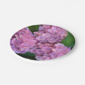 Pastellrosa Hortensia Hydrangea Blume Pappteller (Schrägansicht)