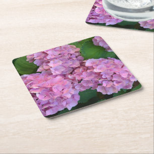 Pastellrosa Hortensia Hydrangea Blume Rechteckiger Pappuntersetzer
