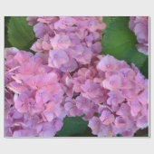 Pastellrosa Hortensia hydrangea Blüte Geschenkpapier (Flach)