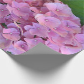 Pastellrosa Hortensia hydrangea Blüte Geschenkpapier (Ecke)