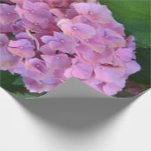 Pastellrosa Hortensia hydrangea Blüte Geschenkpapier (Ecke)