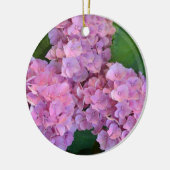 Pastellrosa Hortensia hydrangea Blüte Keramik Ornament (Links)