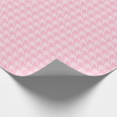 Pastellrosa Houndstooth Geschenkpapier (Ecke)