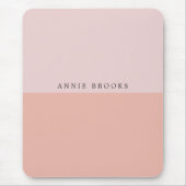 Pastellrosa Individuelle Name Eleganter Mauspad (Vorne)
